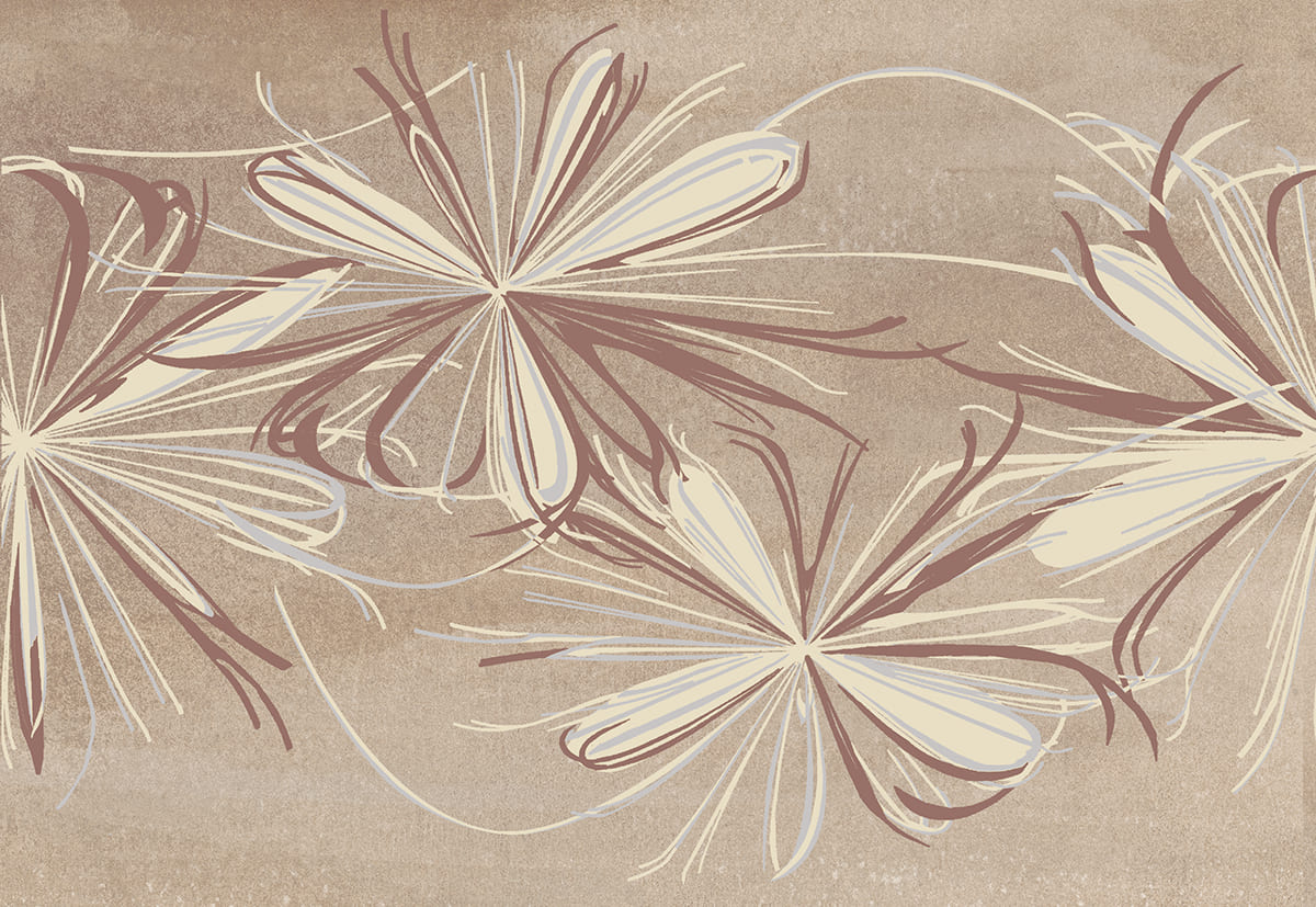 Декоративные элементы Azori Sonnet Decor Beige Flower, цвет бежевый, поверхность матовая, прямоугольник, 201x505