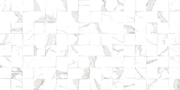 Керамическая плитка Cube Ceramica Insomnia Mosaic, цвет белый, поверхность матовая, прямоугольник, 300x600