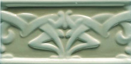 Бордюры Grazia Essenze Liberty Felce LIB400, цвет зелёный, поверхность глянцевая, прямоугольник, 65x130