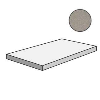 Ступени Mutina Dechirer Angolare corner tile SX Cemento PUDT47, цвет серый, поверхность матовая, прямоугольник с капиносом, 330x1200
