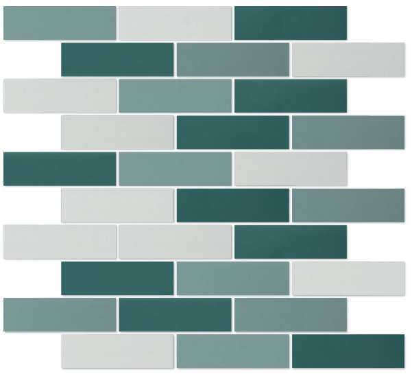 Мозаика Heralgi Eternal Brick Mosaic Blend-1, цвет разноцветный, поверхность глянцевая, под кирпич, 254x267