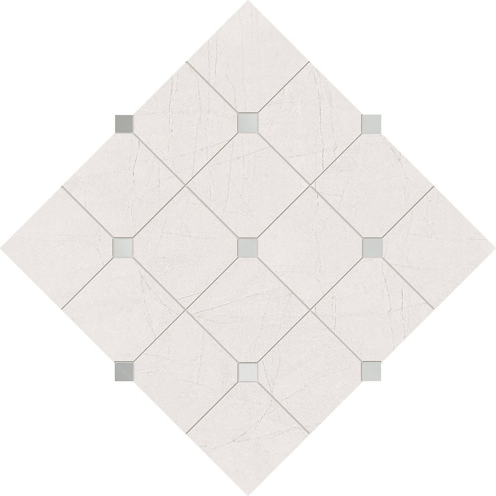 Мозаика Tubadzin Idylla White, цвет белый, поверхность глянцевая, квадрат, 298x298