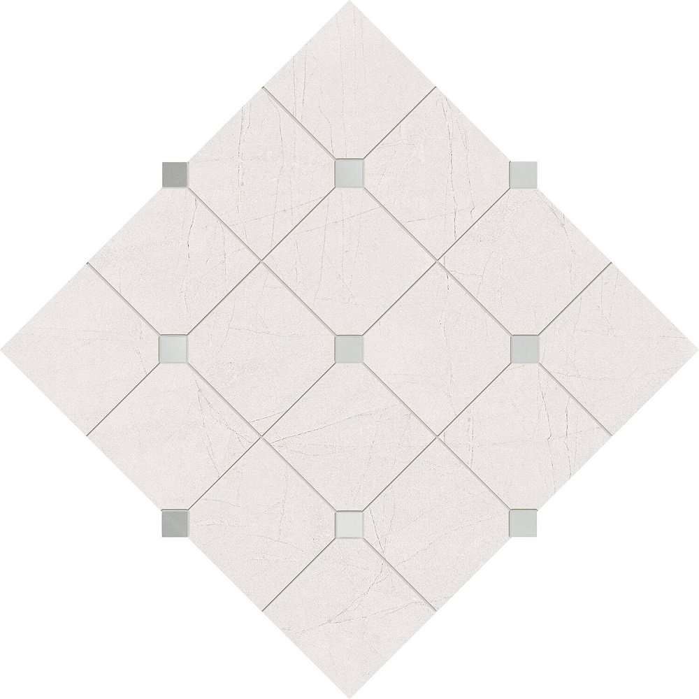 Мозаика Tubadzin Idylla White, цвет белый, поверхность глянцевая, квадрат, 298x298