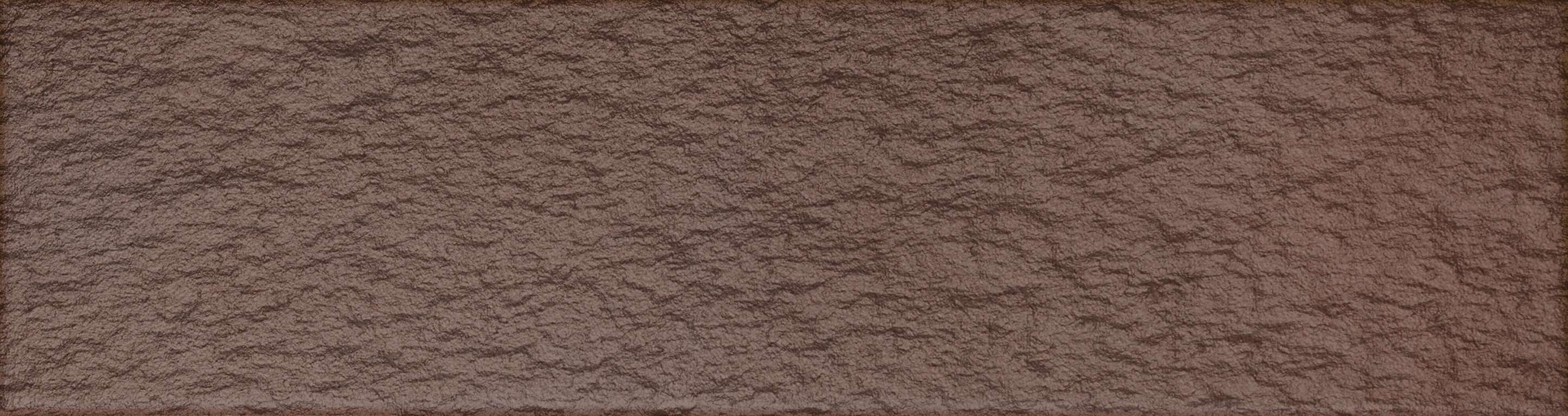 Клинкер Керамин Амстердам 4 рельеф, цвет коричневый тёмный, поверхность матовая, прямоугольник, 65x245