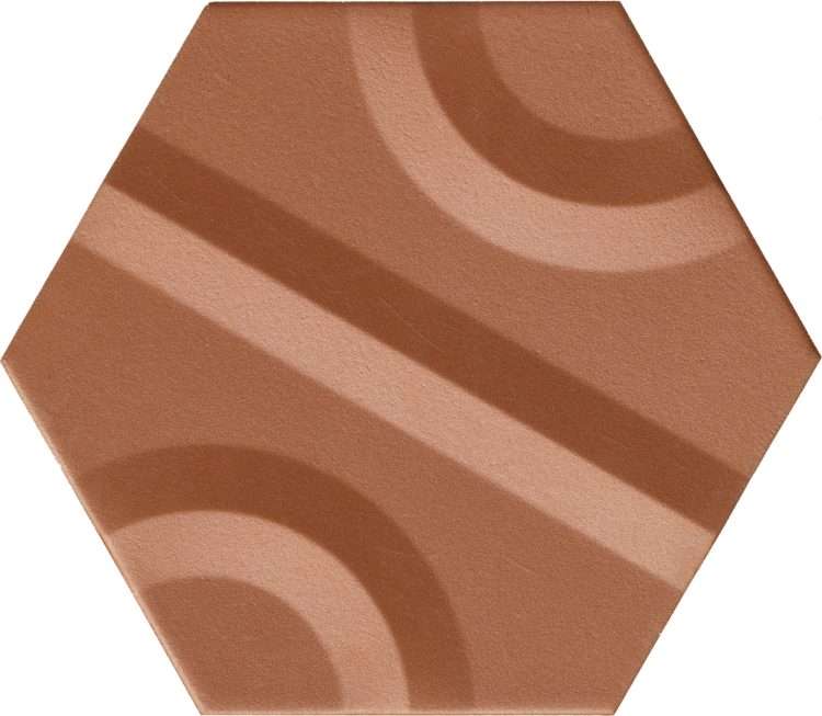 Керамогранит Aparici Chaplin Copper Chic Hexagon, цвет коричневый, поверхность структурированная, шестиугольник, 250x290