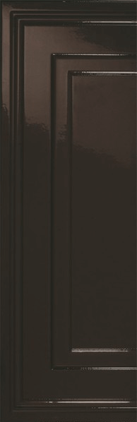 Керамическая плитка Settecento Ermitage Angolo Boiserie Nero, цвет чёрный, поверхность глянцевая, прямоугольник, 255x780