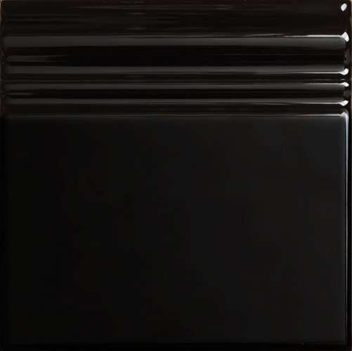 Бордюры Self Style Victorian Skirting Black clu-027, цвет чёрный, поверхность глянцевая, квадрат, 150x150