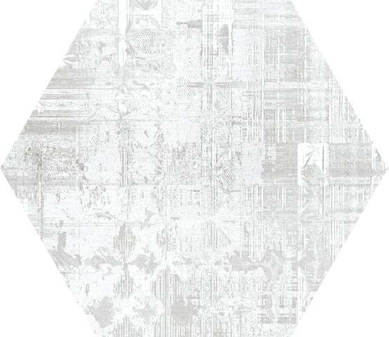 Керамогранит Codicer Skyline Glam Hex 25 White, цвет белый, поверхность матовая, прямоугольник, 220x250