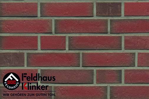 Клинкер Feldhaus Klinker Accudo Ardor R716DF14, цвет терракотовый, поверхность матовая, под кирпич, 52x240