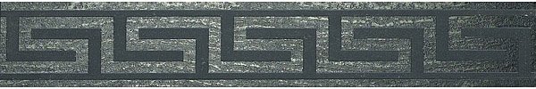 Бордюры Infinity Greca Cenefa Negro, цвет чёрный, поверхность лаппатированная, прямоугольник, 100x600