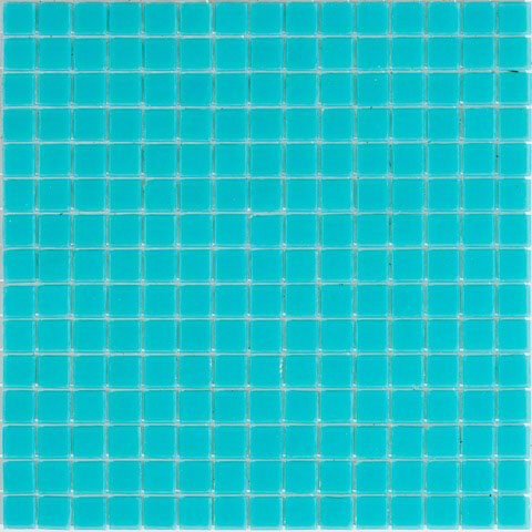 Мозаика Alma Mosaic Sandy SBN418, цвет бирюзовый, поверхность глянцевая, квадрат, 327x327