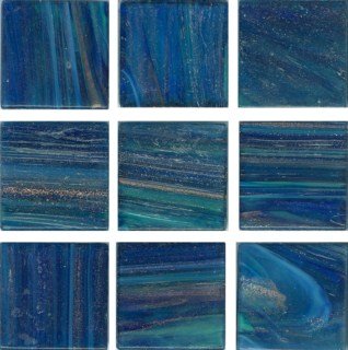 Мозаика Irida Space И20.157(6), цвет синий, поверхность глянцевая, квадрат, 327x327