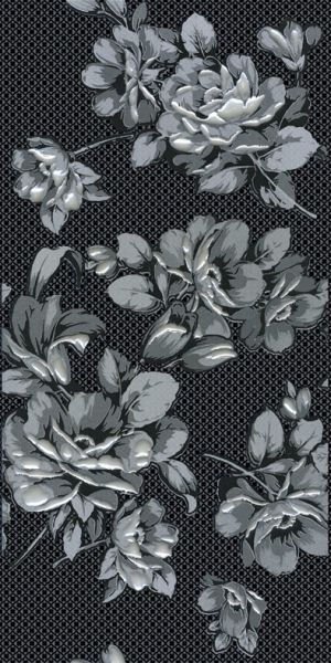 Вставки Нефрит керамика Аллегро 04-01-1-08-03-04-100-1, цвет чёрный, поверхность глянцевая, прямоугольник, 400x200