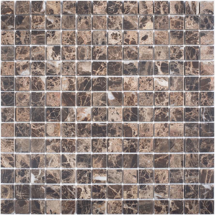 Мозаика Starmosaic Wild Stone Dark Emperador Matt JMST070, цвет коричневый тёмный, поверхность матовая, квадрат, 305x305