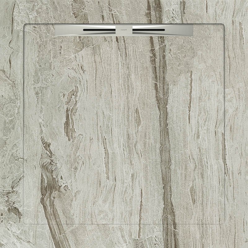 Спецэлементы Aquanit Misto Grey Slope Line, цвет серый, поверхность матовая, квадрат, 900x900