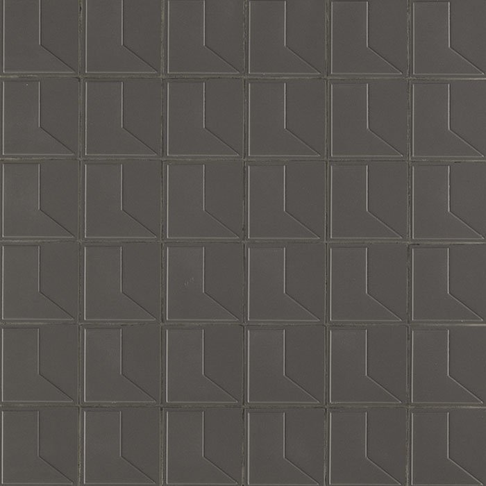 Мозаика Mutina Numi Mosaico Cliff Dark Grey KGNUM45, цвет серый тёмный, поверхность матовая, квадрат, 316x316