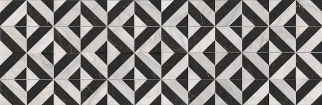 Декоративные элементы Kerama Marazzi Декор Майори обрезной HGD\A52\13021R, цвет чёрно-белый, поверхность лаппатированная, прямоугольник, 300x895