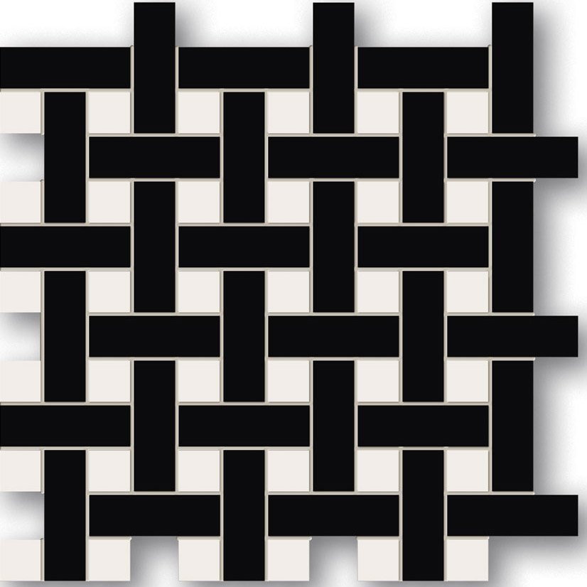 Мозаика Maciej Zien Piccadilly Tower Hill 1, цвет чёрно-белый, поверхность лаппатированная, квадрат, 298x298
