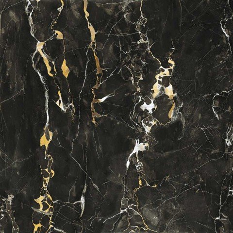 Керамогранит Mirage Jewels Black Gold Nat Ret JW 11, цвет чёрный, поверхность матовая, квадрат, 600x600