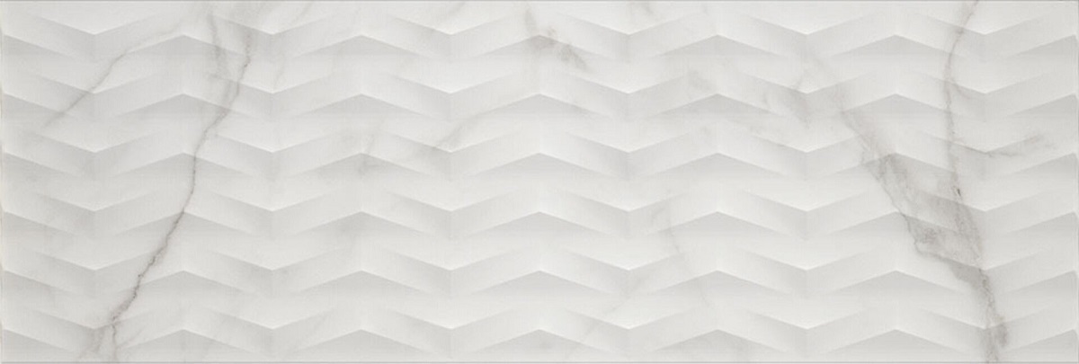 Керамическая плитка Prissmacer Licas Blanco Rlv, цвет белый серый, поверхность матовая рельефная, прямоугольник, 400x1200