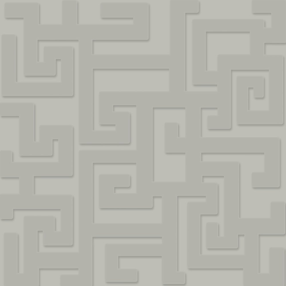 Декоративные элементы Versace Greek 3D Avorio 261283, цвет серый, поверхность 3d (объёмная), матовая, квадрат, 400x400