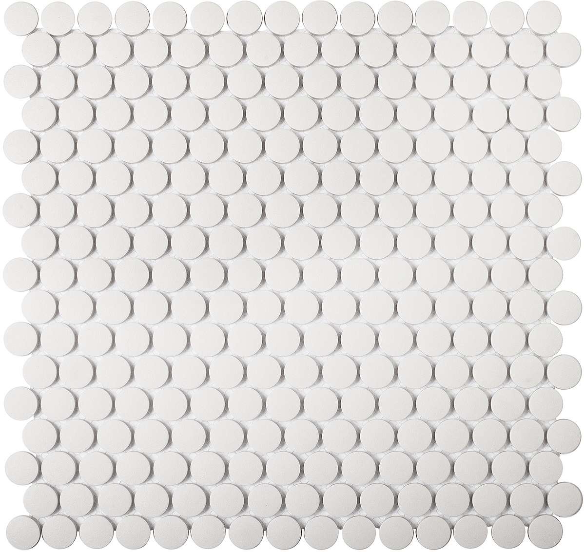 Мозаика Starmosaic Homework Penny Round White Antid, цвет белый, поверхность матовая, прямоугольник, 309x315
