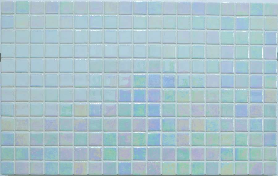 Мозаика Ezarri Iris Perla, цвет бирюзовый, поверхность глянцевая, прямоугольник, 313x495