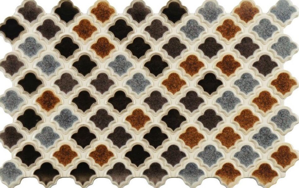 Декоративные элементы Natucer Arabesco Brunatto, цвет коричневый, поверхность глянцевая, прямоугольник, 145x235