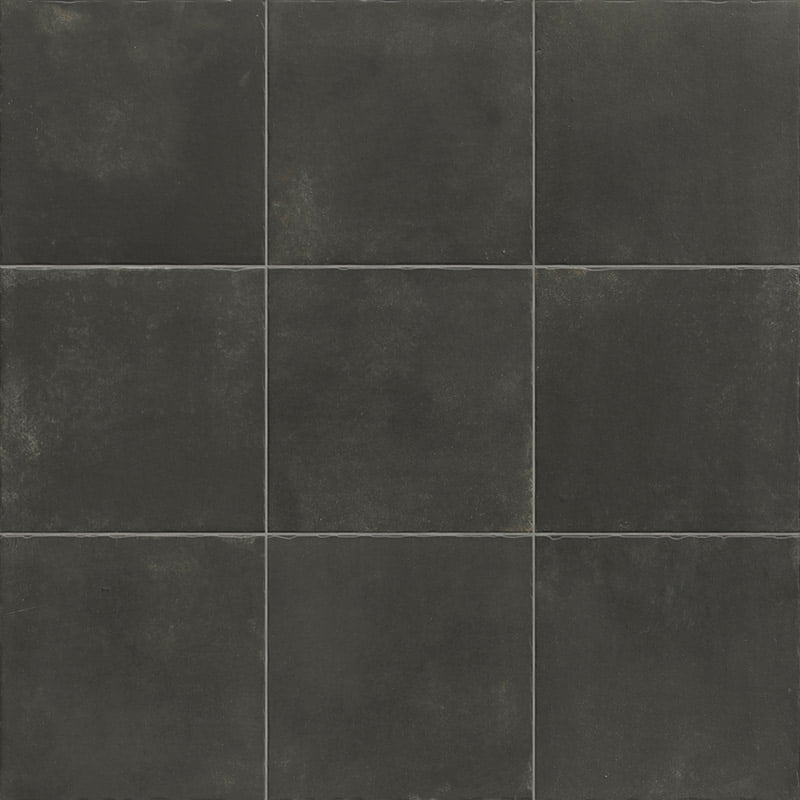 Керамогранит Mainzu Nostalgy Black, цвет чёрный, поверхность матовая, квадрат, 200x200
