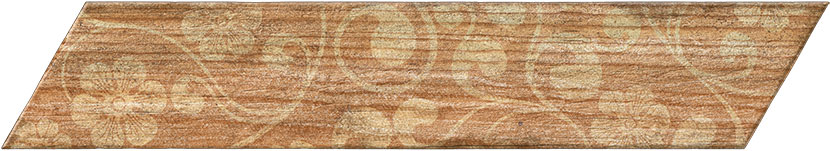 Декоративные элементы Oset Century Chevron Deco, цвет коричневый, поверхность матовая, шеврон, 80x400