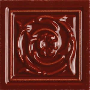 Вставки Petracers Tozzetto Bordeaux, цвет бордовый, поверхность глянцевая, квадрат, 80x80