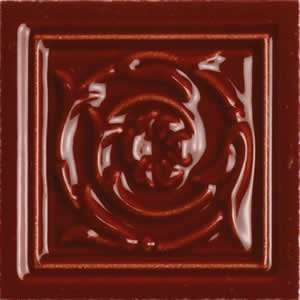 Вставки Petracers Tozzetto Bordeaux, цвет бордовый, поверхность глянцевая, квадрат, 80x80