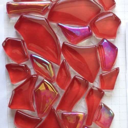 Мозаика Bars Crystal Mosaic Круглая мозаика FHT 11, цвет красный, поверхность глянцевая, квадрат, 280x280