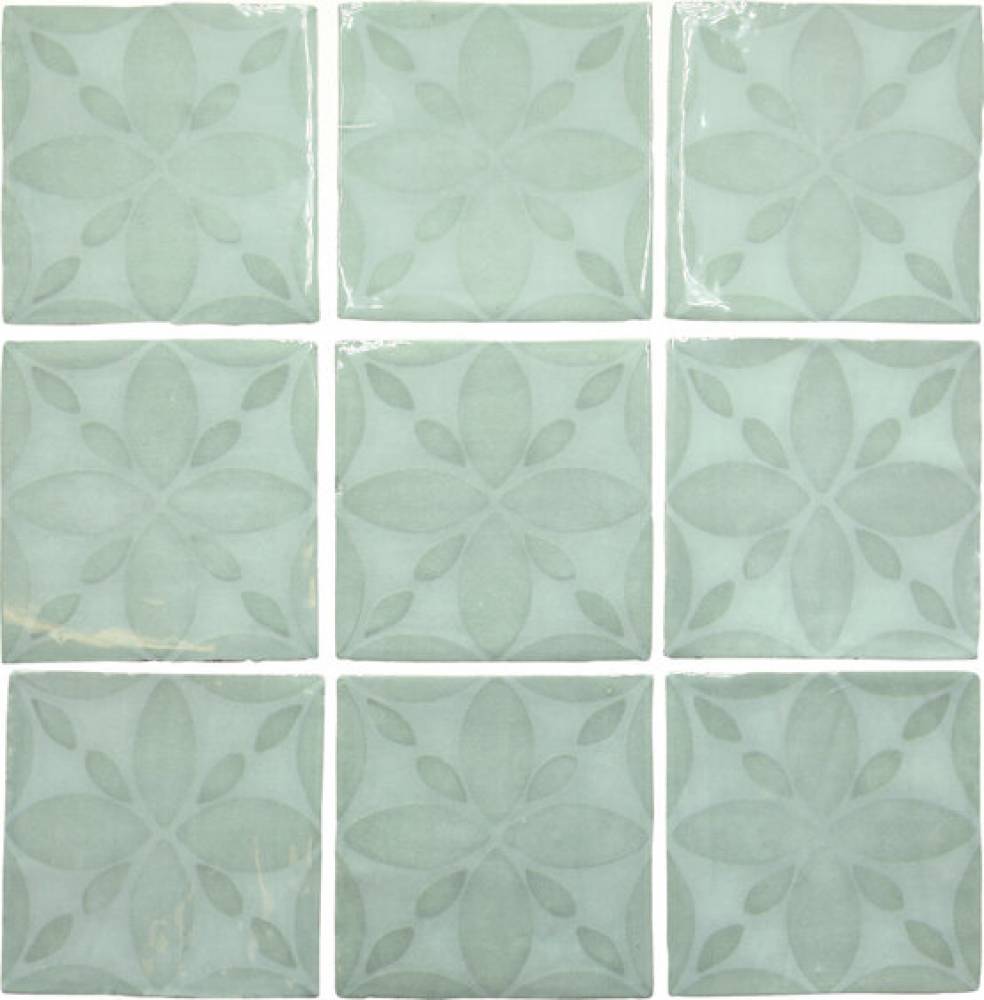 Керамическая плитка APE Fado Mariza Acqua, цвет бирюзовый, поверхность глянцевая, квадрат, 130x130