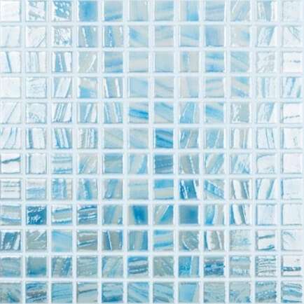 Мозаика Vidrepur Titanium № 750, цвет голубой, поверхность глянцевая, квадрат, 317x317