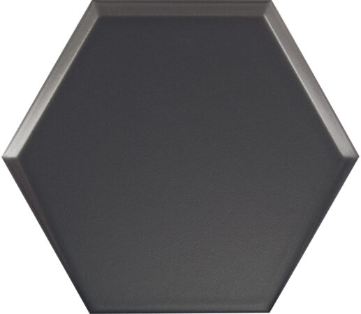 Керамическая плитка Wow Mini Hexa Contract Graphite Matt 108944, цвет серый тёмный, поверхность матовая 3d (объёмная), шестиугольник, 150x173