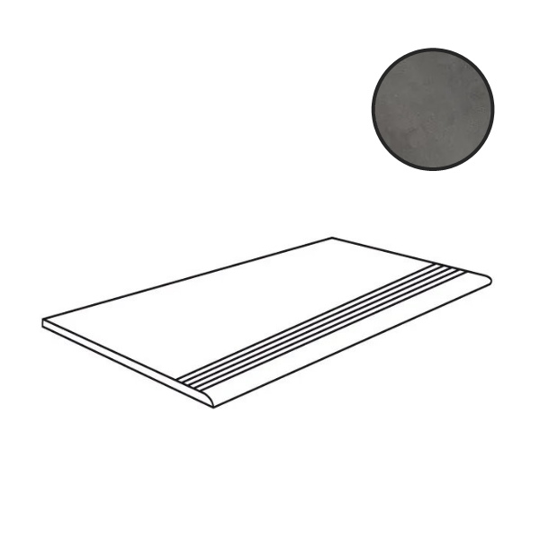 Ступени Imola BLOX S R60DG, цвет серый, поверхность матовая противоскользящая, прямоугольник, 300x600