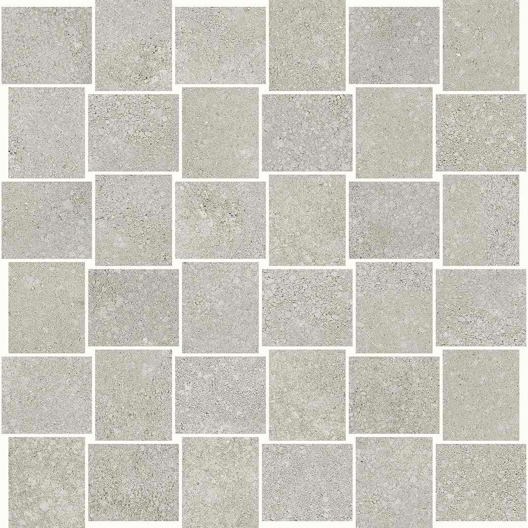 Мозаика Vallelunga Terrae Mosaico Intreccio Basalto VTEMI70, цвет серый, поверхность матовая, квадрат, 300x300