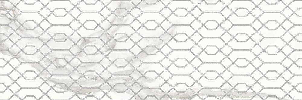 Декоративные элементы Ricchetti Marble Boutique Decoro Net Statuario White, цвет белый, поверхность глянцевая, прямоугольник, 300x900