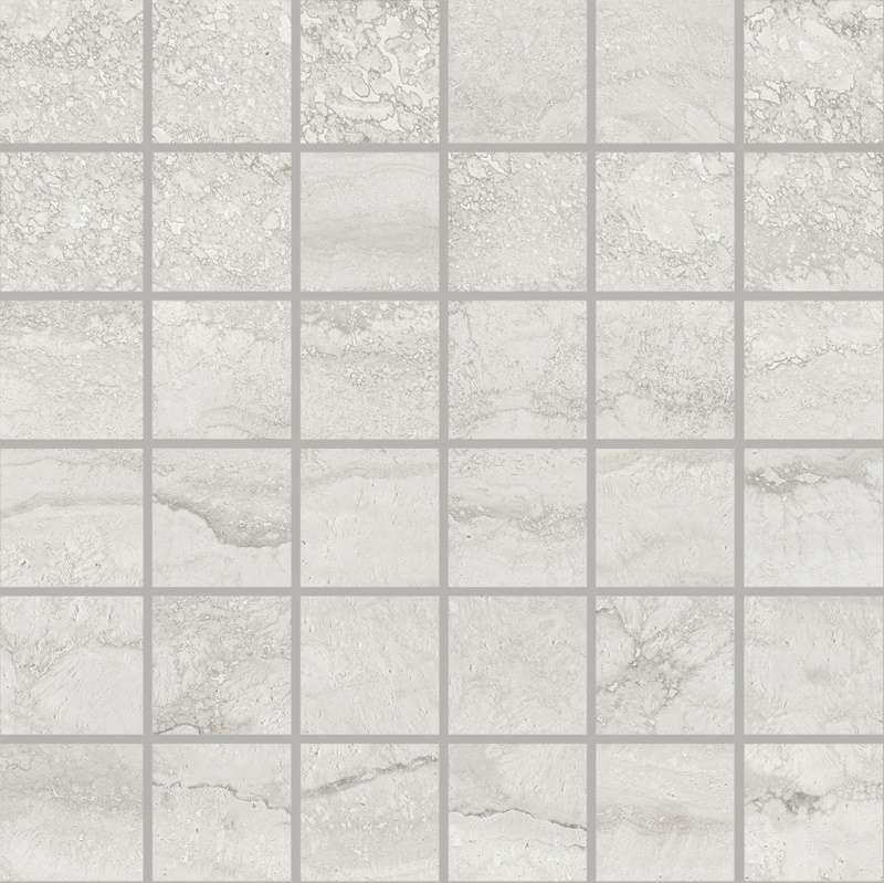 Мозаика Provenza Unique Travertine Mosaico 5X5 Vein Cut Silver Naturale EJDL, цвет серый, поверхность натуральная, квадрат, 300x300