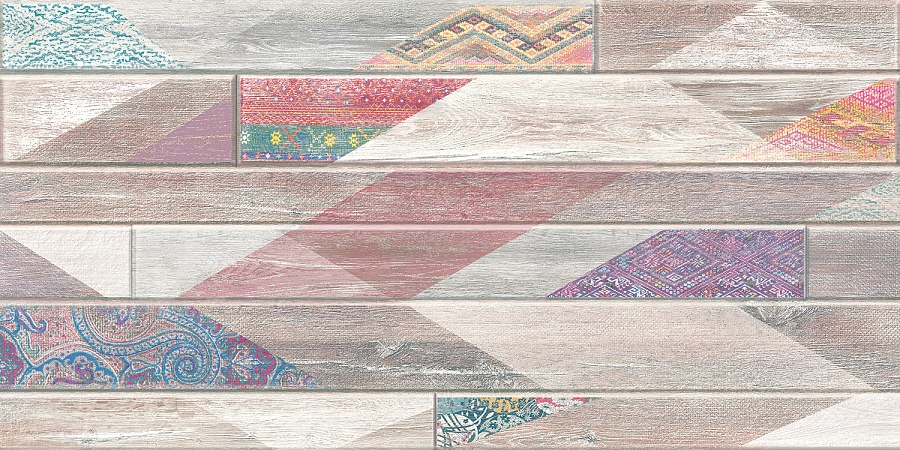 Керамическая плитка Azori Shabby Inti, цвет разноцветный, поверхность матовая, прямоугольник, 315x630