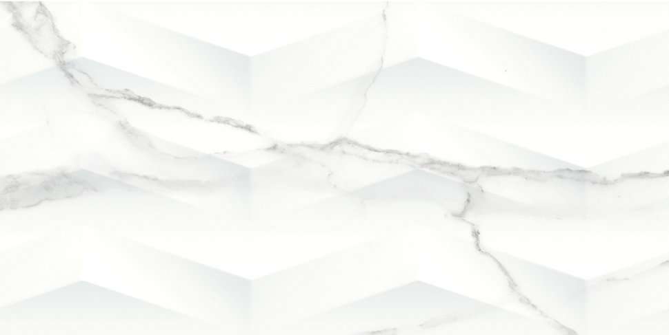 Керамическая плитка Dual Gres Kyra Spikes, цвет белый, поверхность матовая, прямоугольник, 300x600