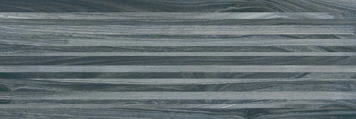 Керамическая плитка Laparet Zen Плитка настенная полоски чёрный 60034, цвет серый, поверхность матовая, прямоугольник, 200x600