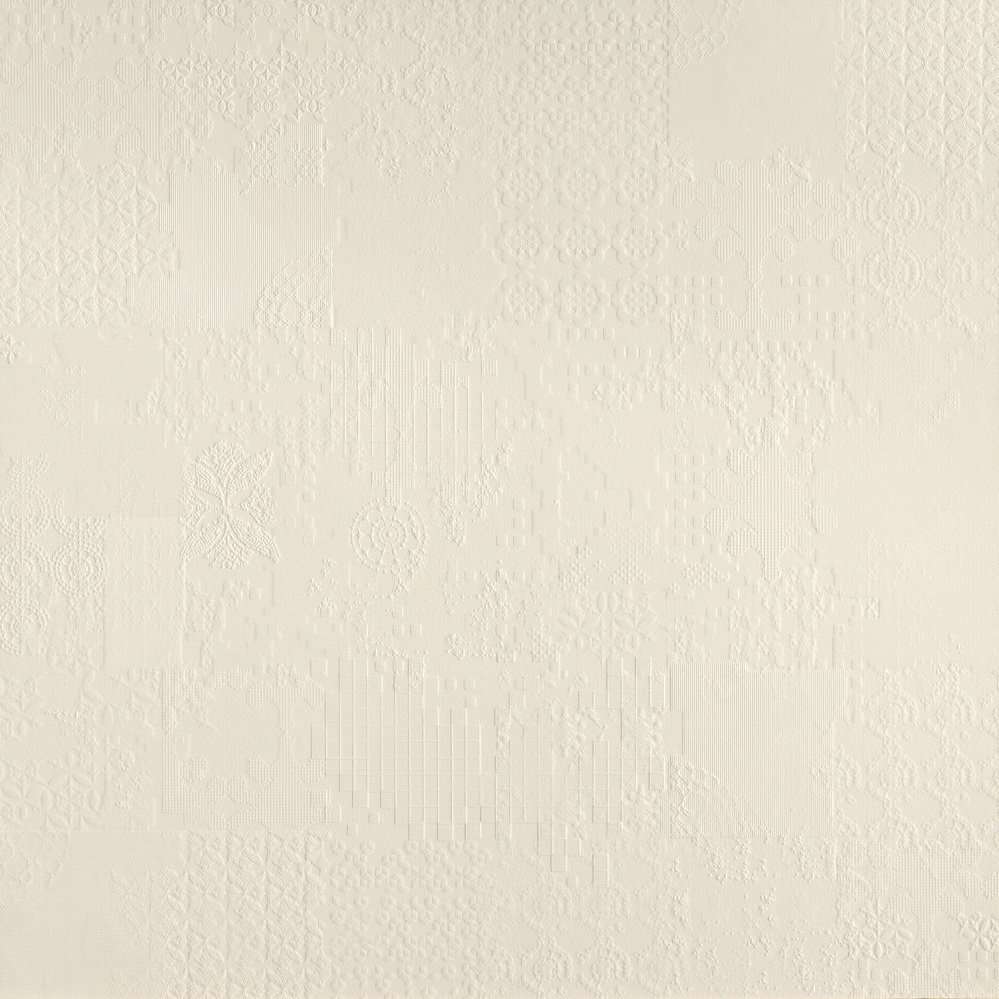 Керамогранит Mutina Dechirer Decor Bianco PUDD21, цвет белый, поверхность матовая, квадрат, 600x600