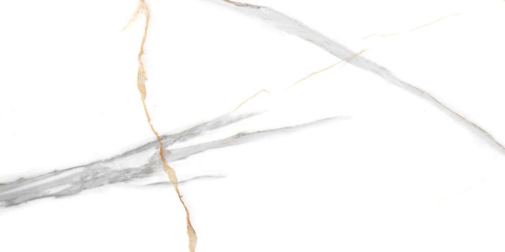 Керамогранит Realistik Maritaca Statuario, цвет белый, поверхность глянцевая, прямоугольник, 600x1200