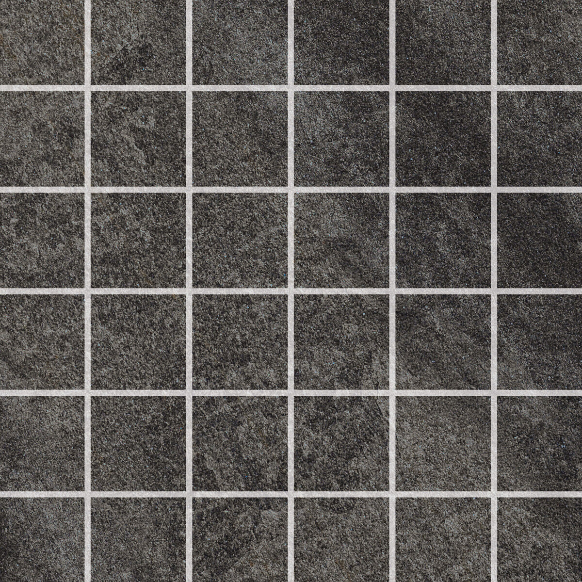Мозаика Alfalux Stonequartz Nero Mosaico 7277591, цвет чёрный, поверхность матовая, квадрат, 300x300