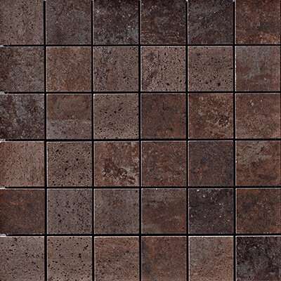 Мозаика Serenissima Costruire Mos (5X5) Metallo Ruggine 1062373, цвет коричневый, поверхность матовая, квадрат, 300x300