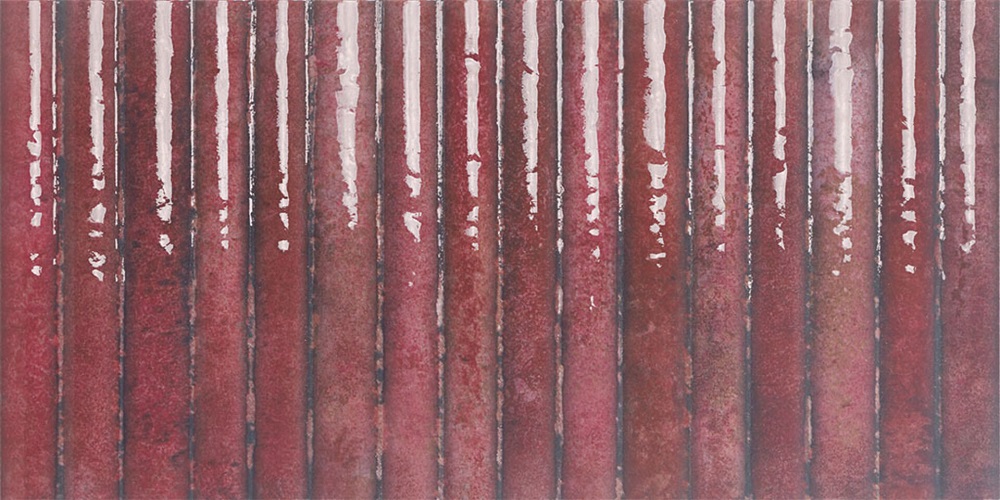Керамическая плитка Mainzu Etna Viola, цвет бордовый, поверхность рельефная, прямоугольник, 150x300