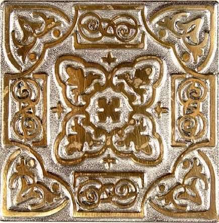 Вставки Kavarti Persia Zircon, цвет металлик, поверхность лаппатированная, квадрат, 75x75