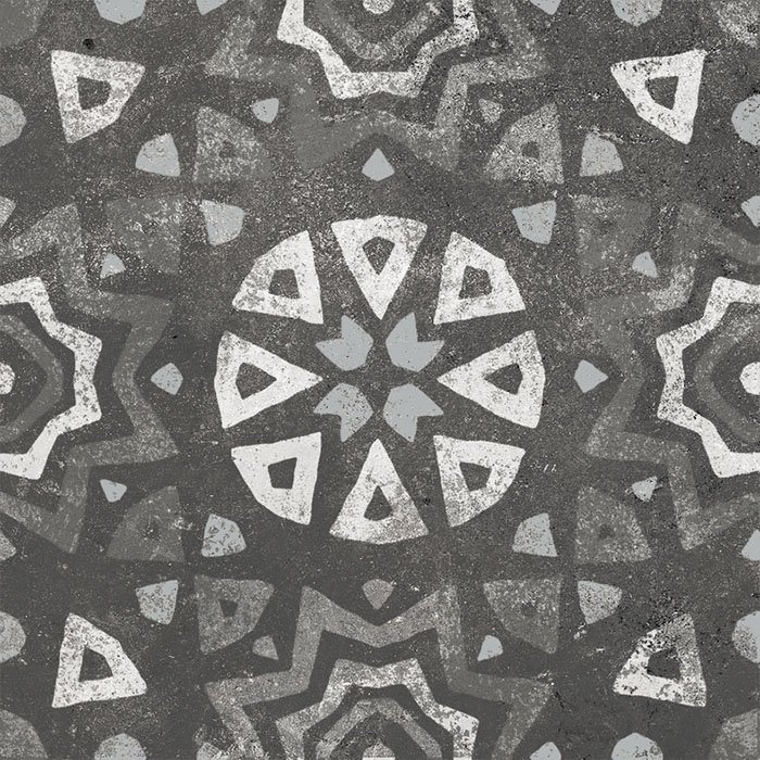 Декоративные элементы Panaria Petra Solis Signum Mirum PGEPSS3, цвет чёрный, поверхность матовая, квадрат, 200x200